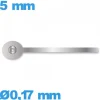 Aiguille argenté  diam : 0,17 mm  longueur : 5 mm sous-cadran de mouvement