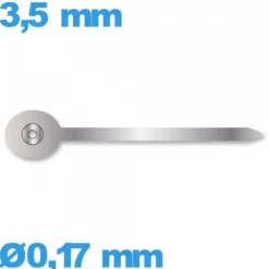 Aiguille argenté   longueur : 3,5mm sous-cadran  montre