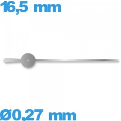 Aiguille argenté seule diamètre : 0,27mm longueur : 16.5mm cadran central des secondes mouvement de montre