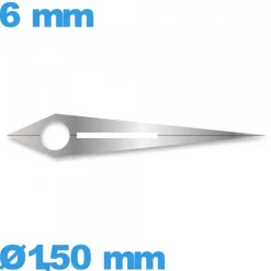 Aiguille argenté seule diamètre : 1,50 mm  taille : 6mm cadran principal des heures pour mouvement montre luminescente