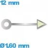 Aiguille argenté    taille : 12mm (heure)