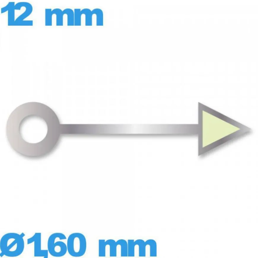 Aiguille argenté taille : 12mm (heure)