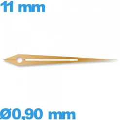 Aiguille cadran central (minute) seule diam : 0,90 mm  long : 11mm  lumineuse nuit de mouvement montre - or rose