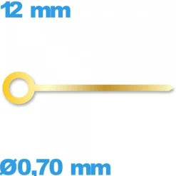 Aiguille cadran principal (minute) à l'unité   taille : 12mm mouvement montre - doré