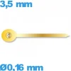 Aiguille complication à l'unité diam : 0,16 mm   de mouvement  - doré