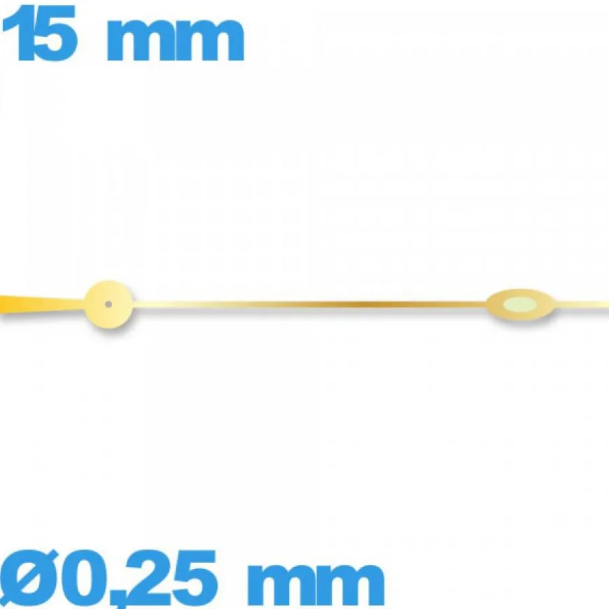 Aiguille de marque Horotec doré à l'unité long : 15 mm (seconde) pour mouvement de montre lumineuse nuit