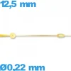 Aiguille de marque Horotec doré   Ø0,22 mm  taille : 12,5 mm (seconde)  montre luminescente