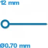 Aiguille  de mouvement  bleu diamètre : 0,70 mm longueur : 12mm cadran principal des minutes -