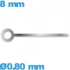 Aiguille  de mouvement de montre argenté  Ø0,80 mm  cadran central (heure) Suisse