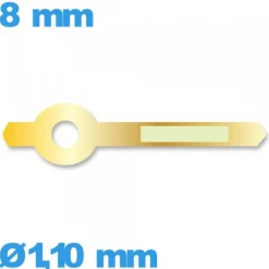 Aiguille  de mouvement  lumineuse doré diam : 1,10mm  long : 8mm  Horotec cadran principal (heure)