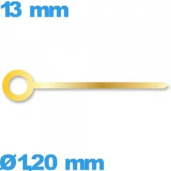 Aiguille des heures seule diamètre : 1,20mm long : 13 mm  pour mouvement montre - doré