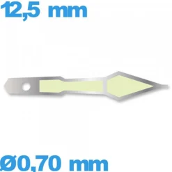 Aiguille des minutes seule   taille : 12,5 mm luminescente mouvement montre - argenté