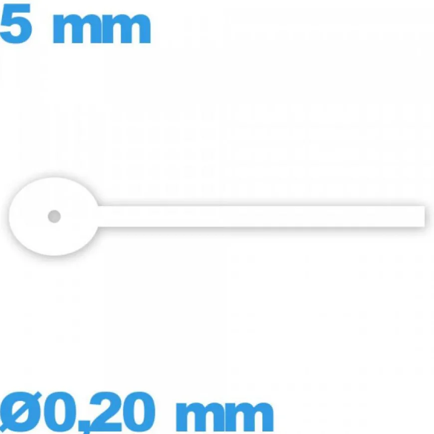 Aiguille de sous-cadran seule Ø0,20 mm pour mouvement montre - blanc