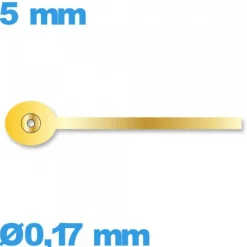 Aiguille de sous-cadran seule  Ø0,17 mm long : 5 mm  pour mouvement montre - doré