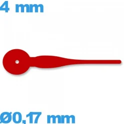 Aiguille de sous-cadran    taille : 4mm de mouvement montre - rouge