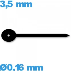 Aiguille  diam : 0,16mm   de sous-cadran noir