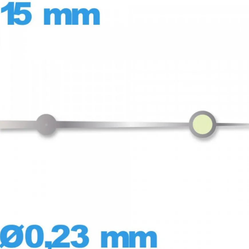Aiguille diam : 0,23mm longueur : 15mm luminescente cadran central (seconde) argenté mouvement de montre à l'unité Horotec