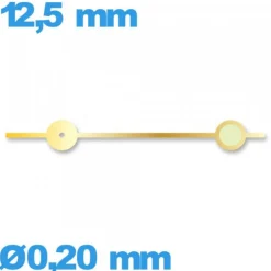 Aiguille  diam : 0,20 mm   taille : 12,5 mm lumineuse des secondes doré pour mouvement  à l'unité