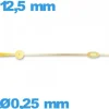 Aiguille  diamètre : 0,25 mm long : 12,5mm  phosphorescente cadran central (seconde) doré  de montre seule marque Horotec