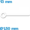 Aiguille  diamètre : 1,50 mm longueur : 13mm des heures blanc mouvement montre à l'unité