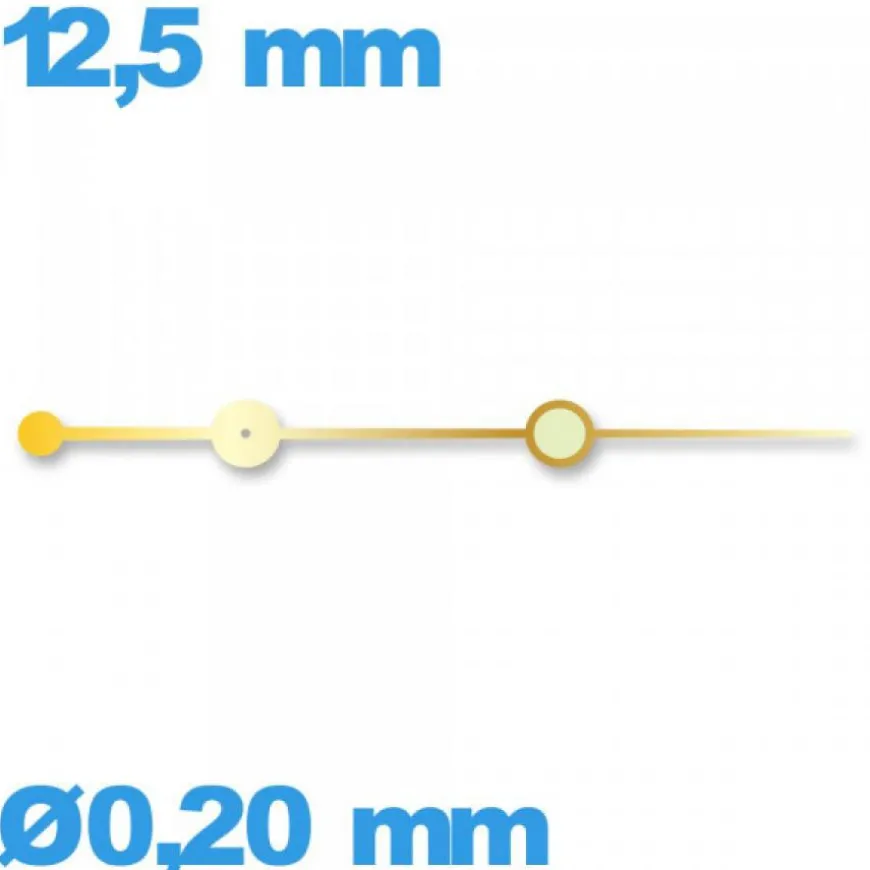 Aiguille doré diam : 0,20mm long : 12,5 mm cadran principal (seconde) mouvement montre lumineuse nuit
