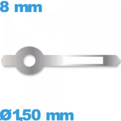 Aiguille Horotec argenté à l'unité diam : 1,50mm  long : 8 mm  cadran central des heures de mouvement de montre luminescente