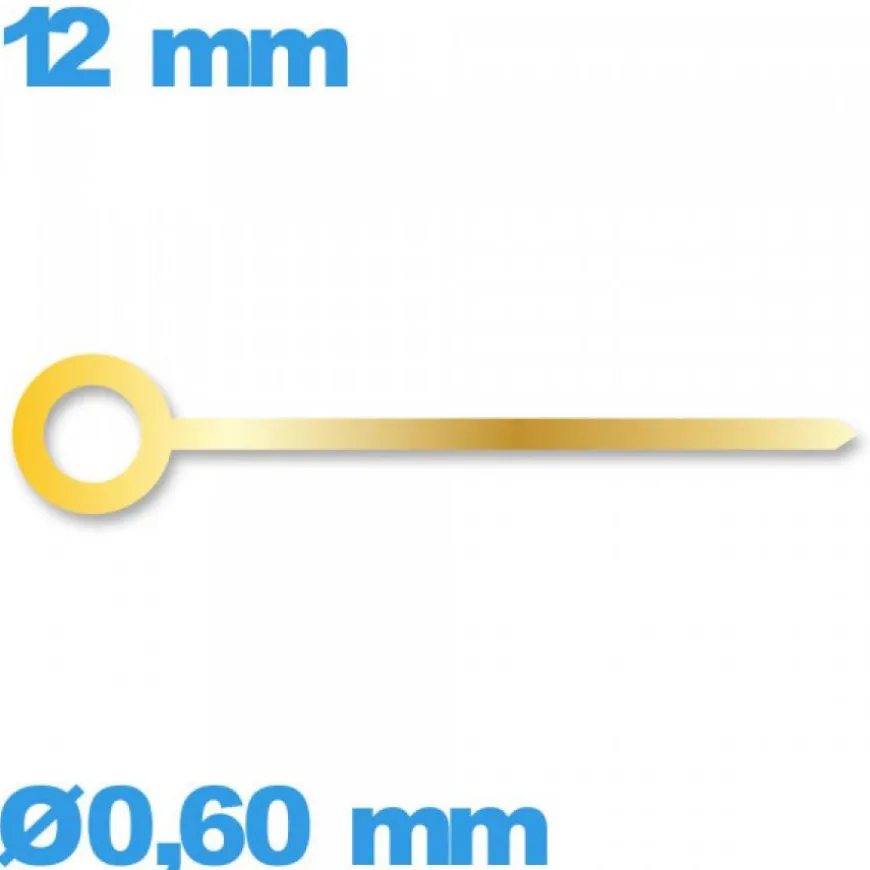 Aiguille longueur : 12mm cadran central des minutes doré montre à l'unité