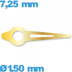 Aiguille luminescente (heure) cadran central Horotec doré   à l'unité  diam : 1,50mm   taille : 7.25mm