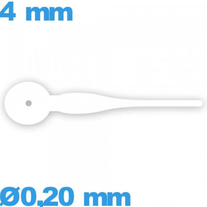 Aiguille à l'unité blanc Ø0,20 mm taille : 4 mm complication