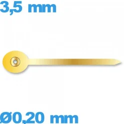 Aiguille à l'unité  de montre doré   taille : 3,5mm de sous-cadran