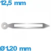 Aiguille marque Horotec argenté  diamètre : 1,20 mm long : 12.5 mm  cadran principal des minutes mouvement  lumineuse nuit