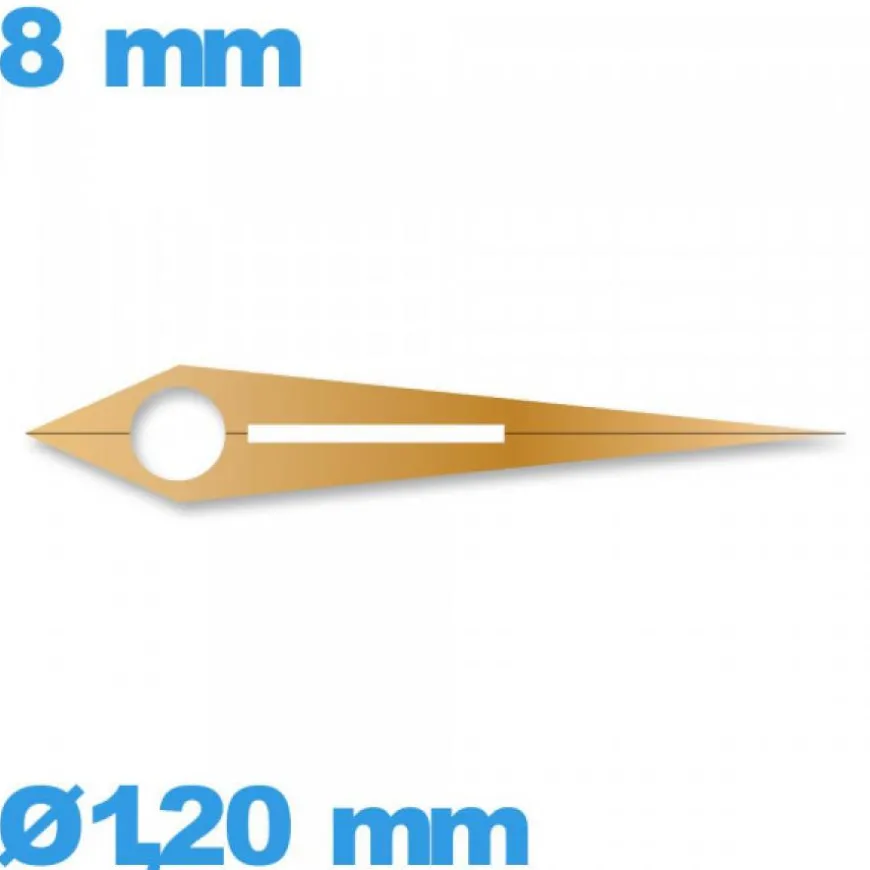 Aiguille Ø1,20 mm long : 8 mm lumineuse nuit cadran principal des heures or rose de mouvement montre