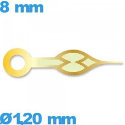 Aiguille   Ø1,20 mm longueur : 8mm phosphorescente (heure) doré de mouvement montre