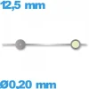 Aiguille   Ø0,20 mm longueur : 12,5 mm phosphorescente (seconde) argenté de mouvement montre à l'unité