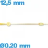 Aiguille   Ø0,20 mm  phosphorescente cadran central des secondes doré de mouvement montre  de marque Horotec