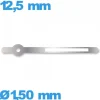 Aiguille    phosphorescente argenté diam : 1,50 mm  longueur : 12.5 mm marque Horotec cadran central des minutes - Suisse