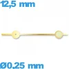Aiguille phosphorescente (seconde) cadran principal doré de mouvement  seule Suisse diam : 0,25mm  long : 12,5mm