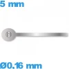 Aiguille  pour mouvement montre argenté  Ø0,16 mm longueur : 5 mm complication -