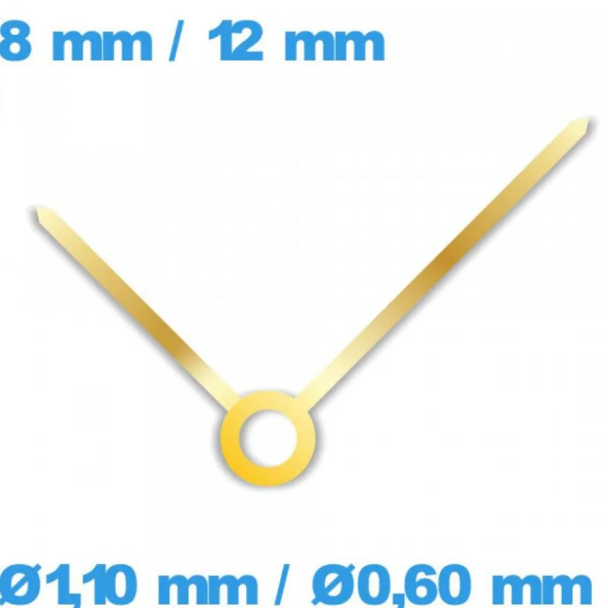 Aiguilles cadran principal (Ø1,10 mm / Ø0,60 mm) mouvement montre - doré
