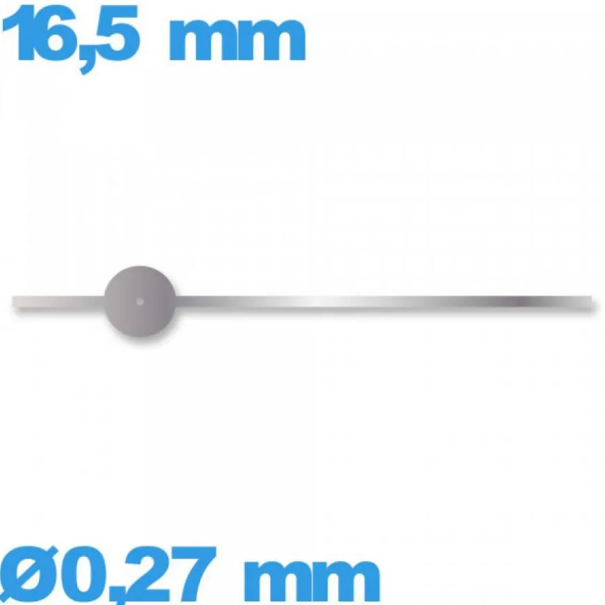 Aiguille (seconde) argenté de mouvement montre à l'unité Suisse longueur : 16.5 mm