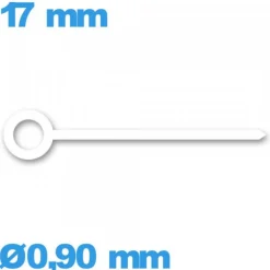 Aiguille seule  de montre blanc  Ø0,90 mm longueur : 17 mm (minute) -