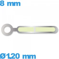 Aiguille seule  montre luminescente argenté  Ø1,20 mm  des heures