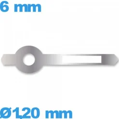 Aiguille seule pour mouvement de montre lumineuse nuit argenté diam : 1,20 mm   taille : 6 mm Horotec cadran central (heure) Sui