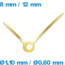 Aiguilles (Ø1,10 mm / Ø0,60 mm) doré  de montre