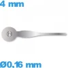 Aiguille sous-cadran argenté  de montre seule    taille : 4 mm