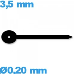 Aiguille sous-cadran seule diamètre : 0,20mm long : 3,5 mm  mouvement  - noir