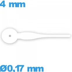 Aiguille sous-cadran    taille : 4 mm pour mouvement  - blanc