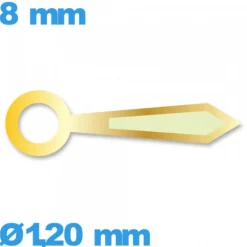 Aiguille Suisse diam : 1,20 mm  longueur : 8mm lumineuse nuit des heures doré de mouvement de montre