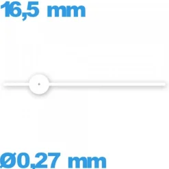 Aiguille Suisse  Ø0,27 mm long : 16.5mm  cadran principal (seconde) blanc mouvement  seule