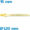 Aiguille Suisse  Ø1,20 mm longueur : 15mm phosphorescente (minute) doré mouvement  à l'unité marque Horotec